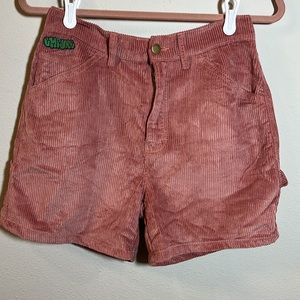 Empyre Pink Corduroy Carpenter Skate Shorts High Waist Medium